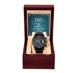 A Son's First Hero - Black Chronograph Watch - I Got You A Gift