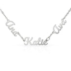 Personalized name necklace for mom featuring 2 or 3 custom engraved names, designed as a meaningful and emotional gift from children. This elegant family jewelry piece symbolizes love, connection, and lifelong bonds. Perfect as a thoughtful Mother’s Day gift, birthday present, or special keepsake, this custom necklace transforms personal names into a timeless reminder of family, making it a cherished accessory she can wear every day.