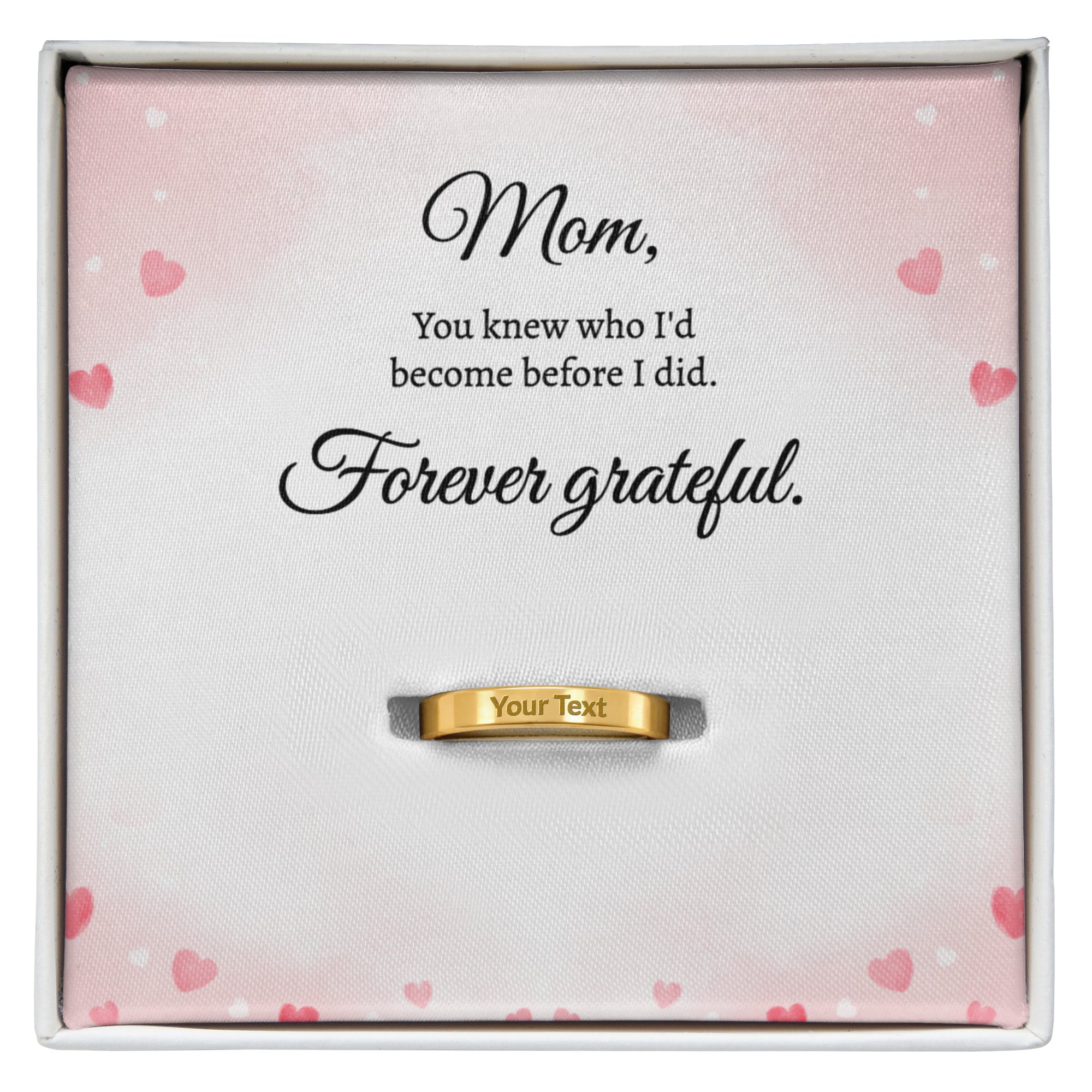 Personalized romantic ring gift - custom engraved jewelry keepsake expressing eternal love and commitment. This meaningful ring gift features handcrafted design with personalized message, perfect for engagements, anniversaries, or expressing deep romantic devotion. Premium luxury ring designed as an unforgettable keepsake for her. The personalized ring gift is crafted as the ultimate romantic keepsake - whether celebrating an engagement, anniversary, or expressing eternal commitment. Custom engraved design.