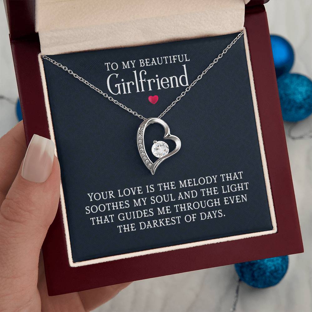 Personalized romantic necklace gift for her - jewelry keepsake expressing eternal love and timeless devotion. This meaningful gift for girlfriend, soulmate, or beloved features a handcrafted pendant with personalized message that turns a simple piece of jewelry into an unforgettable keepsake. Perfect for anniversaries, engagements, Valentine's Day, or expressing deep romantic feelings. The personalized necklace gift is meticulously designed as a luxury keepsake for special occasions.