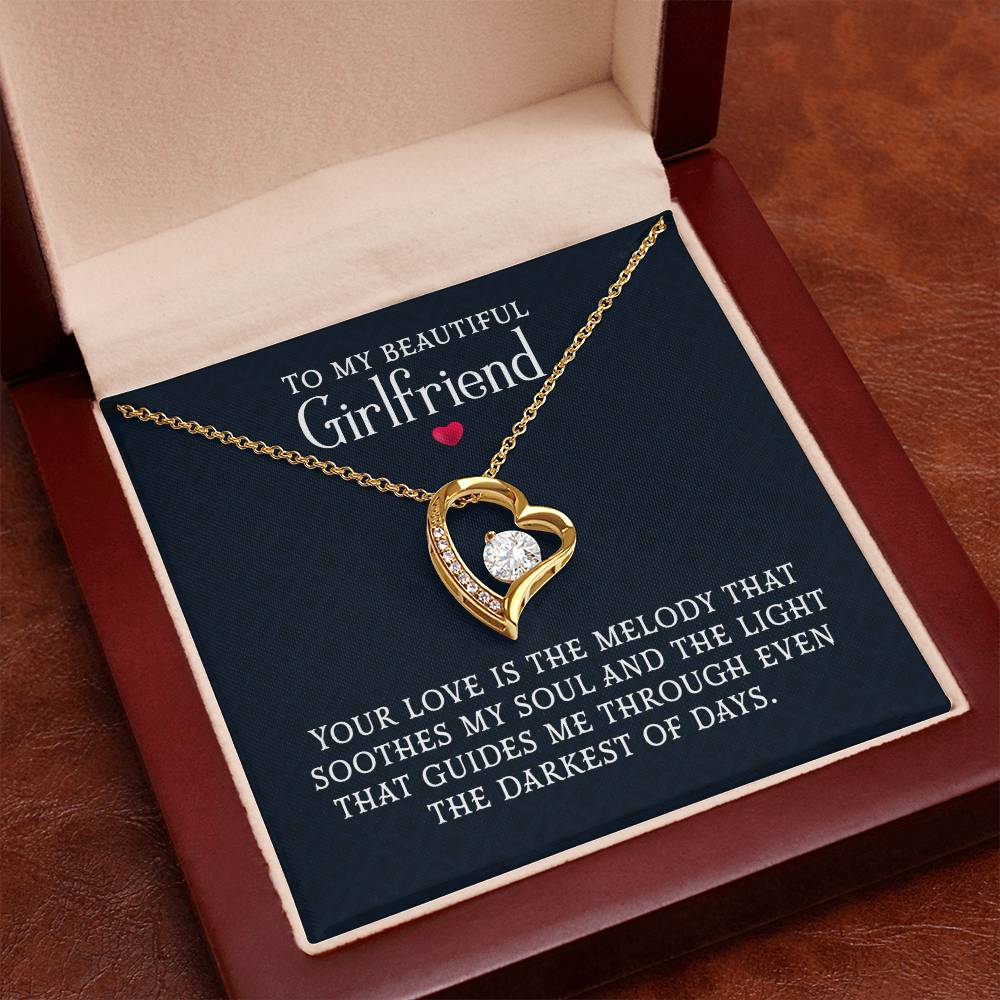 Personalized romantic necklace gift for her - jewelry keepsake expressing eternal love and timeless devotion. This meaningful gift for wife, girlfriend, soulmate, or beloved features a handcrafted pendant with personalized message that turns a simple piece of jewelry into an unforgettable keepsake. Perfect for anniversaries, engagements, Valentine's Day, or expressing deep romantic feelings. The personalized necklace gift is meticulously designed as a luxury keepsake for special occasions.