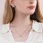 Personalized romantic necklace gift set for her - custom engraved jewelry keepsake expressing eternal love and timeless devotion. This meaningful gift for wife, girlfriend, soulmate, or beloved features a handcrafted pendant with personalized message that turns a simple piece of jewelry into an unforgettable keepsake. Perfect for anniversaries, engagements, Valentine's Day, or expressing deep romantic feelings. The necklace and earring gift is meticulously designed as luxury keepsake for special occasions.