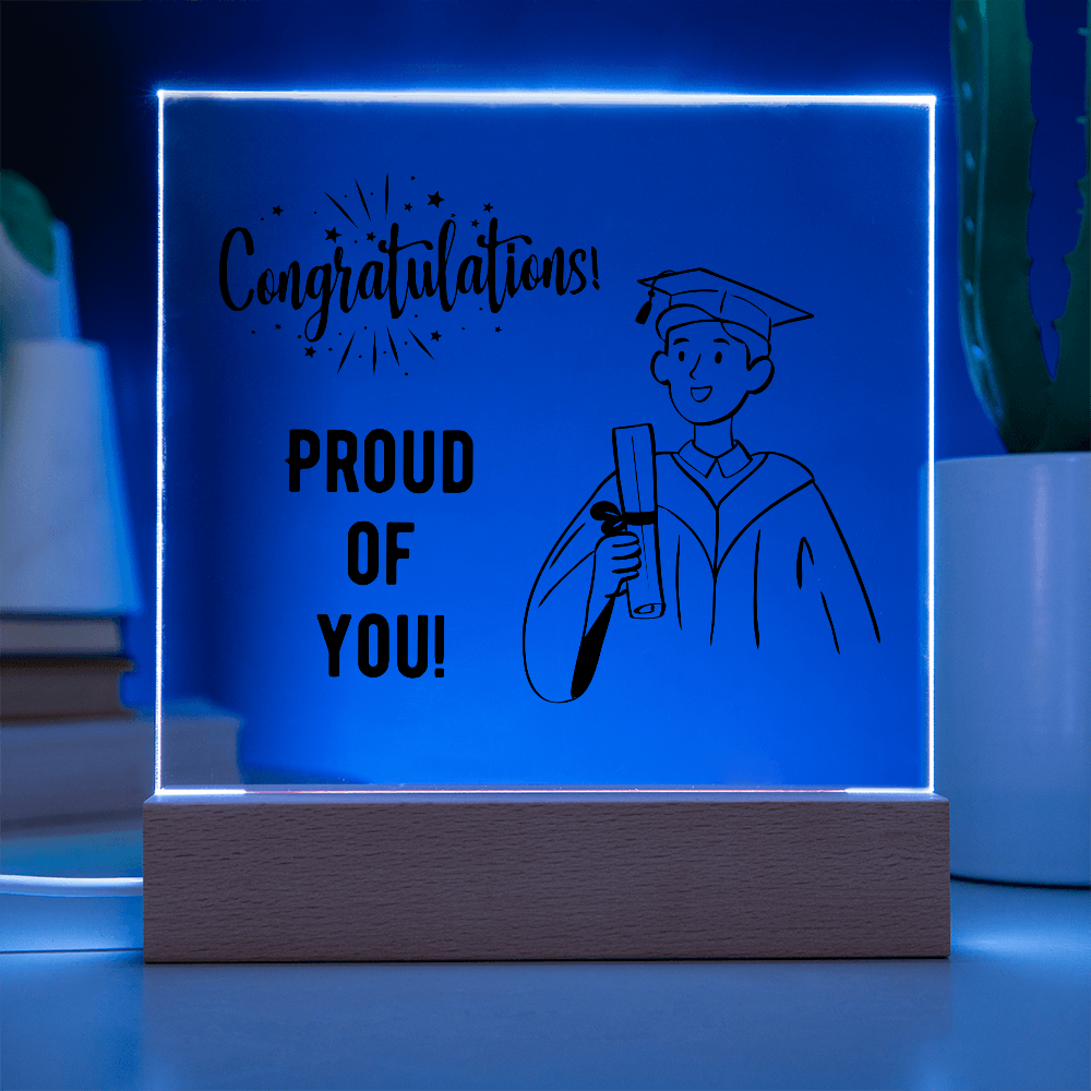 Personalized acrylic gift - custom keepsake expressing pride. This meaningful acrylic gift features personalized design, perfect for special occasions or heartfelt appreciation. Premium quality acrylic designed as a treasured display keepsake for meaningful moments.
The personalized acrylic gift is crafted as a meaningful keepsake - perfect for expressing appreciation, celebrating milestones, or honoring special relationships. Custom personalization to say congratulations.