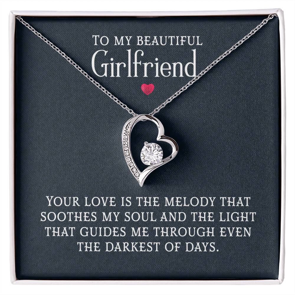 Personalized romantic necklace gift for her - jewelry keepsake expressing eternal love and timeless devotion. This meaningful gift for girlfriend, soulmate, or beloved features a handcrafted pendant with personalized message that turns a simple piece of jewelry into an unforgettable keepsake. Perfect for anniversaries, engagements, Valentine's Day, or expressing deep romantic feelings. The personalized necklace gift is meticulously designed as a luxury keepsake for special occasions.