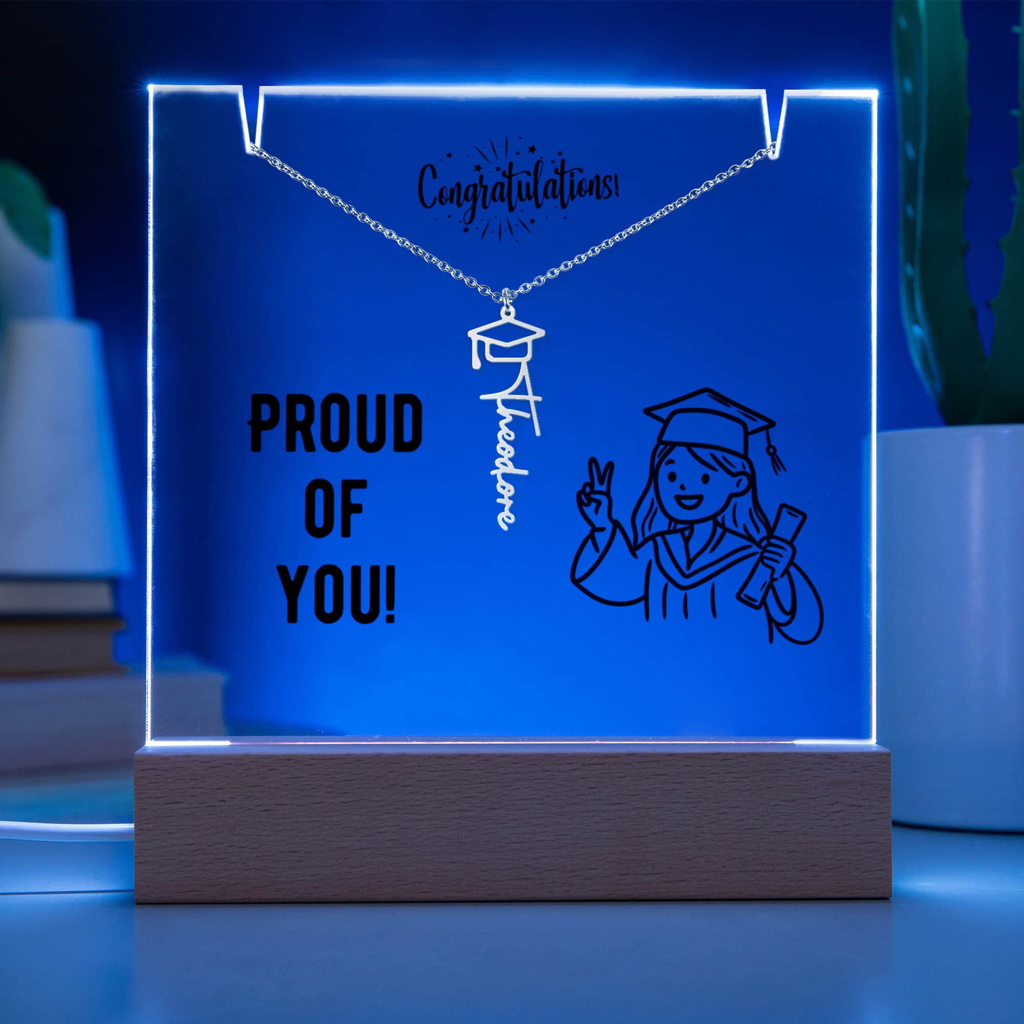 Personalized acrylic gift - custom keepsake expressing pride. This meaningful acrylic gift features personalized design, perfect for special occasions or heartfelt appreciation. Premium quality acrylic designed as a treasured display keepsake for meaningful moments.
The personalized acrylic gift is crafted as a meaningful keepsake - perfect for expressing appreciation, celebrating milestones, or honoring special relationships. Custom personalization to say congratulations.