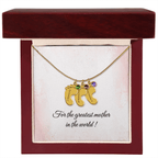 Baby Feet Birthstone Necklace - Personalized Gift for Mom & Grandma - I Got You A Gift