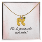 Baby Feet Birthstone Necklace - Personalized Gift for Mom & Grandma - I Got You A Gift