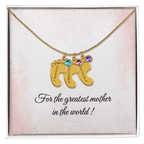 Baby Feet Birthstone Necklace - Personalized Gift for Mom & Grandma - I Got You A Gift