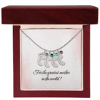 Baby Feet Birthstone Necklace - Personalized Gift for Mom & Grandma - I Got You A Gift