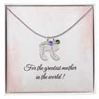 Baby Feet Birthstone Necklace - Personalized Gift for Mom & Grandma - I Got You A Gift