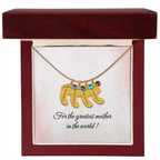 Baby Feet Birthstone Necklace - Personalized Gift for Mom & Grandma - I Got You A Gift