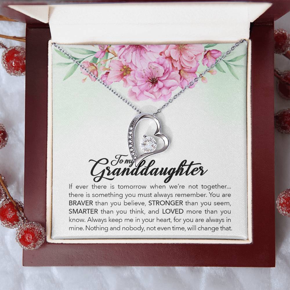 Brave Granddaughter - Forever Love Necklace - I Got You A Gift