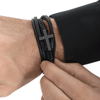 Calm to my Chaos - Leather Cross Bracelet - I Got You A Gift