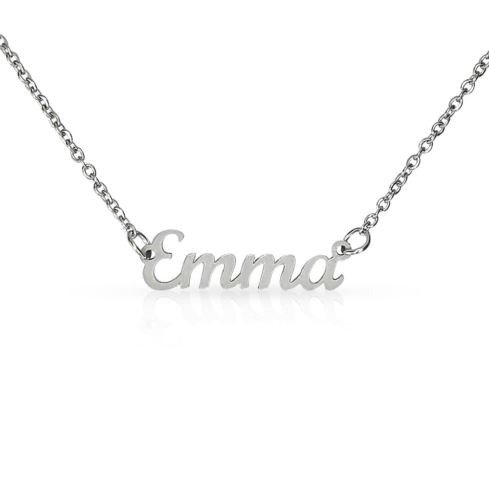 Personalized name necklace – a thoughtful gift for someone special - this one shows the name EMMA