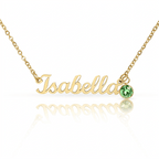 Personalized birthstone necklace gift for her - custom engraved jewelry keepsake expressing eternal love and timeless devotion. This meaningful gift for wife, girlfriend, soulmate, or beloved features a handcrafted pendant with personalized message that turns a simple piece of jewelry into an unforgettable keepsake. Perfect for anniversaries, engagements, Valentine's Day, or expressing deep romantic feelings. The personalized necklace gift is meticulously designed as a keepsake for special occasions.