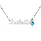 Personalized birthstone necklace gift for her - custom engraved jewelry keepsake expressing eternal love and timeless devotion. This meaningful gift for wife, girlfriend, soulmate, or beloved features a handcrafted pendant with personalized message that turns a simple piece of jewelry into an unforgettable keepsake. Perfect for anniversaries, engagements, Valentine's Day, or expressing deep romantic feelings. The personalized necklace gift is meticulously designed as a keepsake for special occasions.