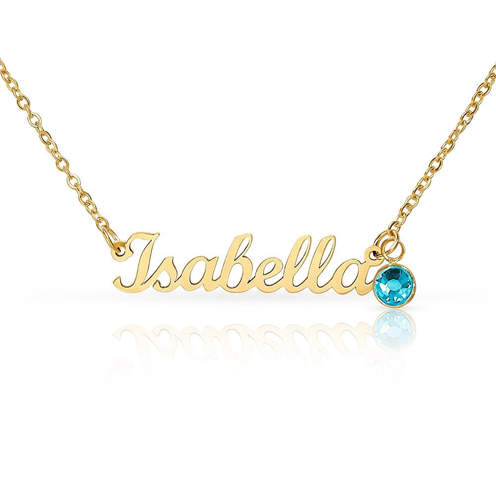 Personalized birthstone necklace gift for her - custom engraved jewelry keepsake expressing eternal love and timeless devotion. This meaningful gift for wife, girlfriend, soulmate, or beloved features a handcrafted pendant with personalized message that turns a simple piece of jewelry into an unforgettable keepsake. Perfect for anniversaries, engagements, Valentine's Day, or expressing deep romantic feelings. The personalized necklace gift is meticulously designed as a keepsake for special occasions.