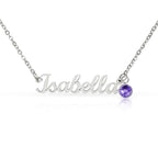 Personalized birthstone necklace gift for her - custom engraved jewelry keepsake expressing eternal love and timeless devotion. This meaningful gift for wife, girlfriend, soulmate, or beloved features a handcrafted pendant with personalized message that turns a simple piece of jewelry into an unforgettable keepsake. Perfect for anniversaries, engagements, Valentine's Day, or expressing deep romantic feelings. The personalized necklace gift is meticulously designed as a keepsake for special occasions.