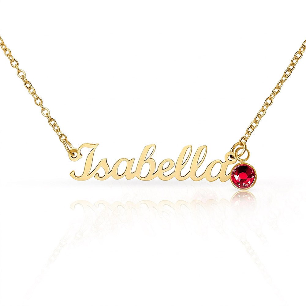 Personalized birthstone necklace gift for her - custom engraved jewelry keepsake expressing eternal love and timeless devotion. This meaningful gift for wife, girlfriend, soulmate, or beloved features a handcrafted pendant with personalized message that turns a simple piece of jewelry into an unforgettable keepsake. Perfect for anniversaries, engagements, Valentine's Day, or expressing deep romantic feelings. The personalized necklace gift is meticulously designed as a keepsake for special occasions.