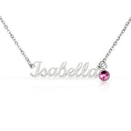 Personalized birthstone necklace gift for her - custom engraved jewelry keepsake expressing eternal love and timeless devotion. This meaningful gift for wife, girlfriend, soulmate, or beloved features a handcrafted pendant with personalized message that turns a simple piece of jewelry into an unforgettable keepsake. Perfect for anniversaries, engagements, Valentine's Day, or expressing deep romantic feelings. The personalized necklace gift is meticulously designed as a keepsake for special occasions.