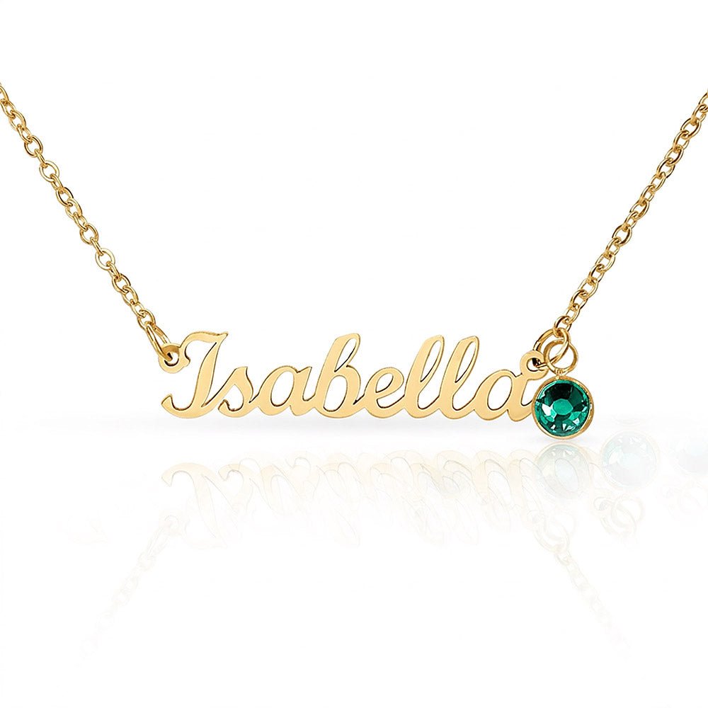 Personalized birthstone necklace gift for her - custom engraved jewelry keepsake expressing eternal love and timeless devotion. This meaningful gift for wife, girlfriend, soulmate, or beloved features a handcrafted pendant with personalized message that turns a simple piece of jewelry into an unforgettable keepsake. Perfect for anniversaries, engagements, Valentine's Day, or expressing deep romantic feelings. The personalized necklace gift is meticulously designed as a keepsake for special occasions.