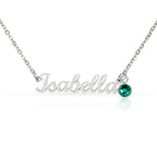 Personalized birthstone necklace gift for her - custom engraved jewelry keepsake expressing eternal love and timeless devotion. This meaningful gift for wife, girlfriend, soulmate, or beloved features a handcrafted pendant with personalized message that turns a simple piece of jewelry into an unforgettable keepsake. Perfect for anniversaries, engagements, Valentine's Day, or expressing deep romantic feelings. The personalized necklace gift is meticulously designed as a keepsake for special occasions.