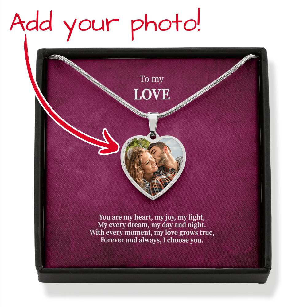 Custom Photo Heart Necklace - Personalized Picture Pendant - I Got You A Gift