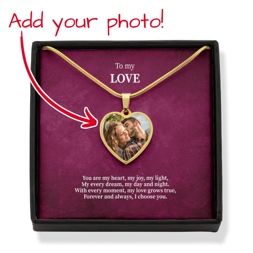 Custom Photo Heart Necklace - Personalized Picture Pendant - I Got You A Gift