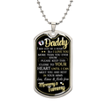 Dad To Be - Dog Tag Necklace - I Got You A Gift