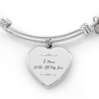 Personalized bracelet gift - custom engraved jewelry keepsake for meaningful moments together. This bracelet features handcrafted design with personalized message, making it an unforgettable gift for her, perfect for anniversaries, birthdays, or expressing feelings. Premium quality engraved bracelet designed as a luxury keepsake for special occasions. The personalized bracelet gift is crafted as a meaningful keepsake jewelry piece for beloved mothers - celebrating birthday and mothers day.
