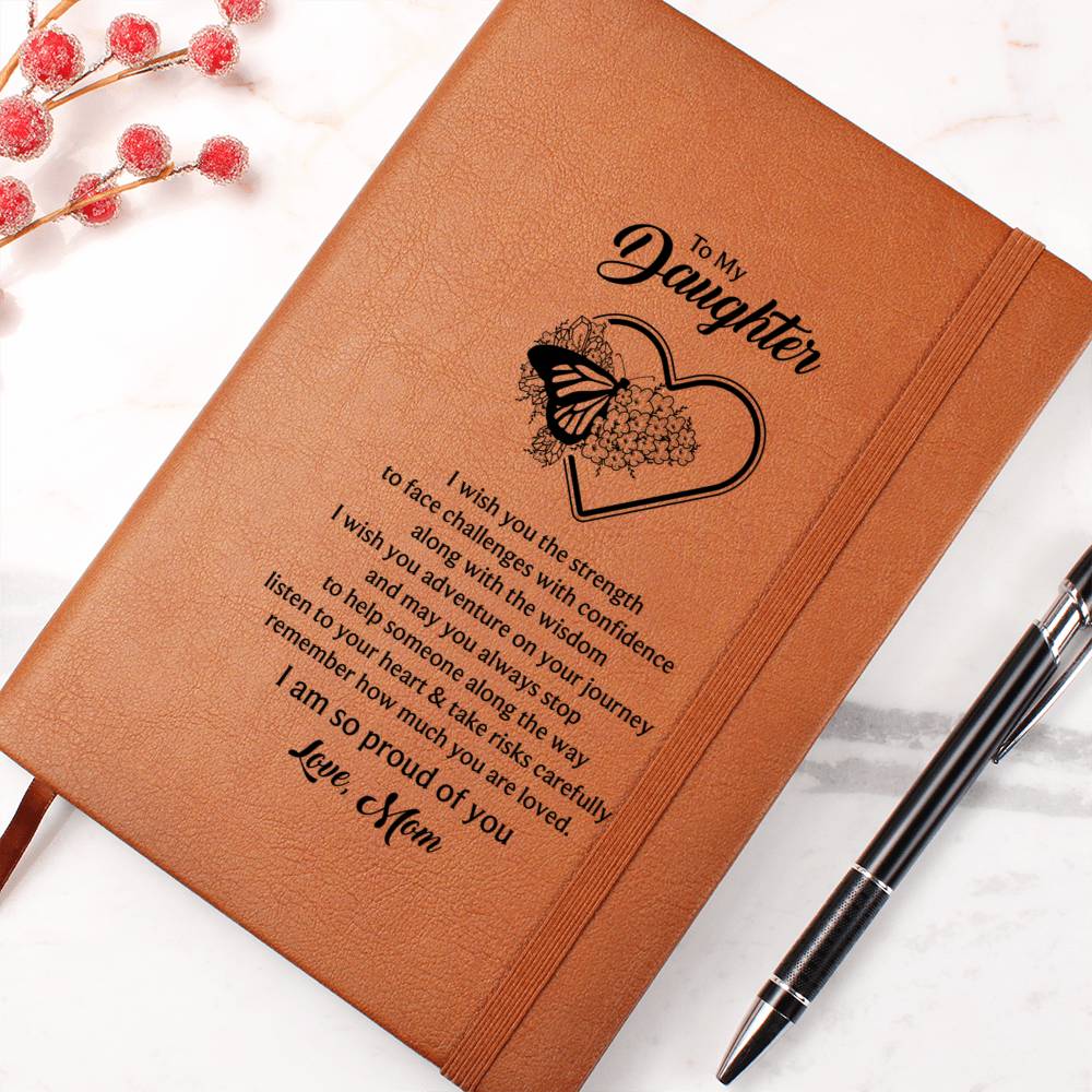 From Mother to Daughter - So Proud Of You - Premium Vegan Leather Journal - I Got You A Gift