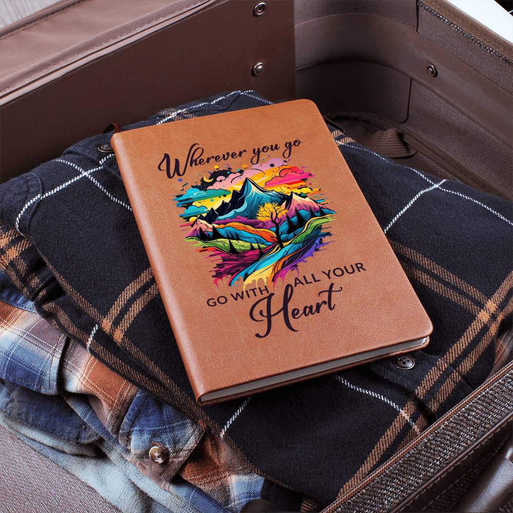 Go With All Your Heart - Premium Vegan Leather Journal - I Got You A Gift