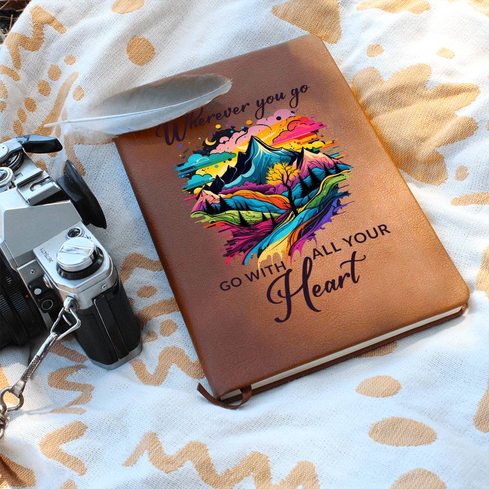 Go With All Your Heart - Premium Vegan Leather Journal - I Got You A Gift