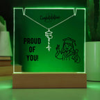 Personalized acrylic gift - custom keepsake expressing pride. This meaningful acrylic gift features personalized design, perfect for special occasions or heartfelt appreciation. Premium quality acrylic designed as a treasured display keepsake for meaningful moments.
The personalized acrylic gift is crafted as a meaningful keepsake - perfect for expressing appreciation, celebrating milestones, or honoring special relationships. Custom personalization to say congratulations.