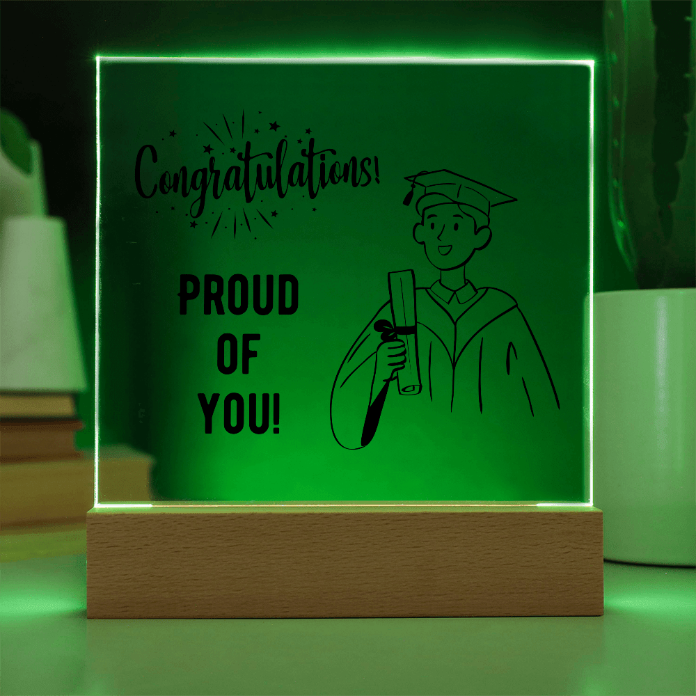 Personalized acrylic gift - custom keepsake expressing pride. This meaningful acrylic gift features personalized design, perfect for special occasions or heartfelt appreciation. Premium quality acrylic designed as a treasured display keepsake for meaningful moments.
The personalized acrylic gift is crafted as a meaningful keepsake - perfect for expressing appreciation, celebrating milestones, or honoring special relationships. Custom personalization to say congratulations.