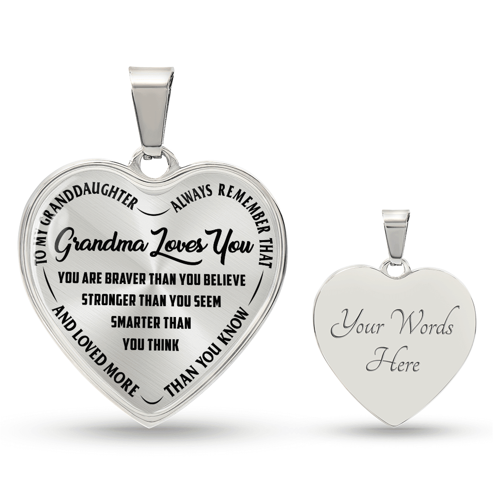 Grandma Loves You - Heart Necklace - I Got You A Gift