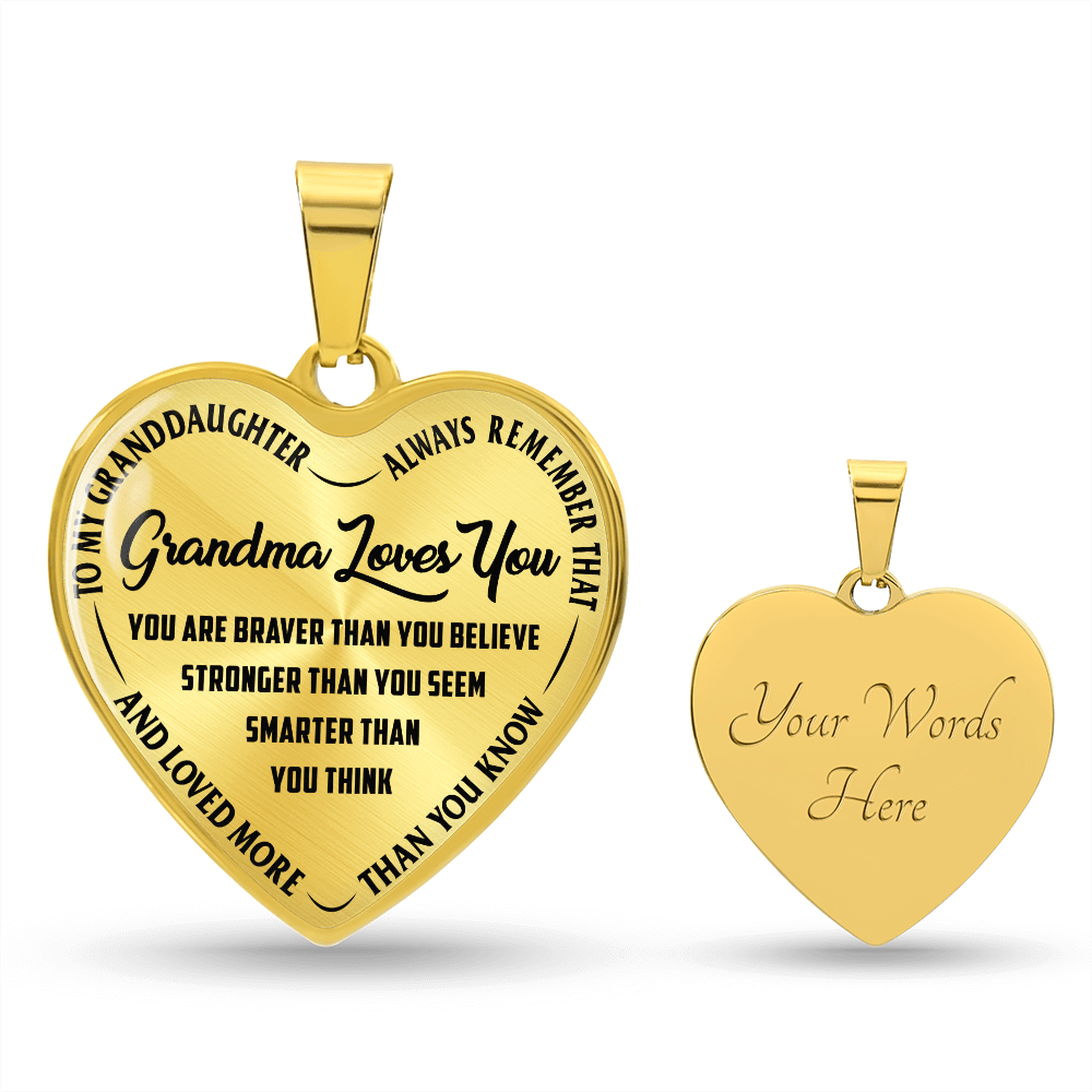 Grandma Loves You - Heart Necklace - I Got You A Gift