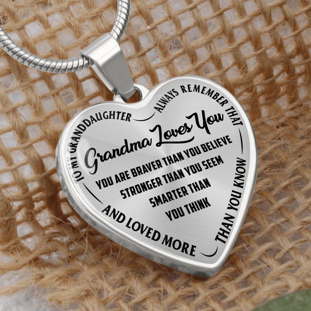 Grandma Loves You - Heart Necklace - I Got You A Gift