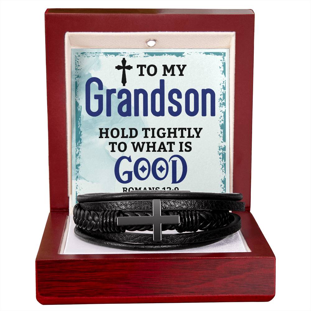 Hold Tightly - Cross Leather Bracelet - I Got You A Gift