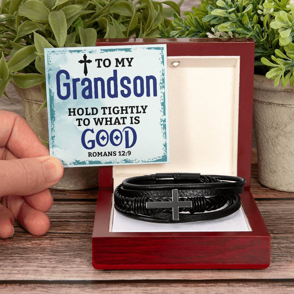 Hold Tightly - Cross Leather Bracelet - I Got You A Gift