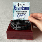 Hold Tightly - Cross Leather Bracelet - I Got You A Gift