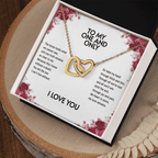 Lovely box with beautiful double hearts necklace to wife or girlfriend. Heartfelt message on message card and gift box from I Got You A Gift.