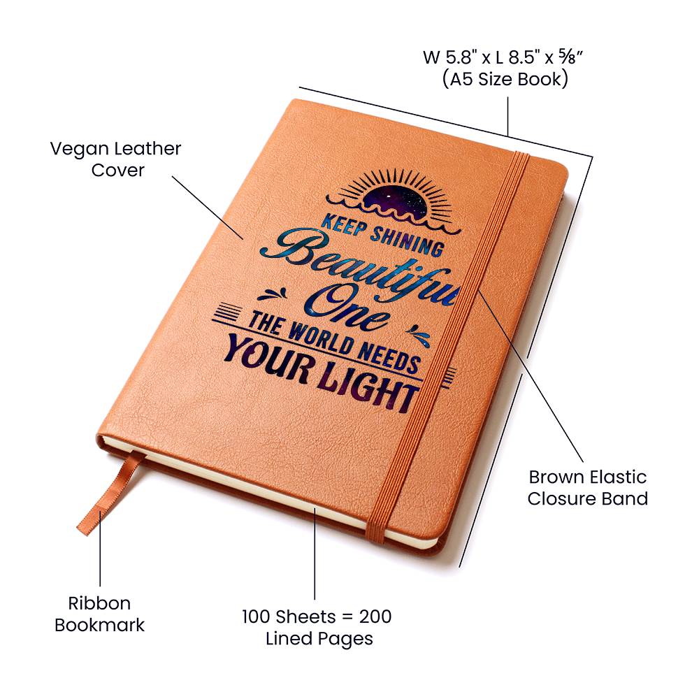 Keep Shining - Premium Vegan Leather Journal - I Got You A Gift