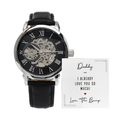 Men's Automatic Openwork Watch - Gift for The Father To Be - I Got You A Gift