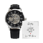 Men's Automatic Openwork Watch - Gift for The Father To Be - I Got You A Gift