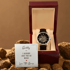 Men's Automatic Openwork Watch - Gift for The Father To Be - I Got You A Gift