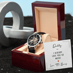 Men's Automatic Openwork Watch - Gift for The Father To Be - I Got You A Gift