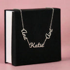 Personalized name necklace for mom featuring 2 or 3 custom engraved names, designed as a meaningful and emotional gift from children. This elegant family jewelry piece symbolizes love, connection, and lifelong bonds. Perfect as a thoughtful Mother’s Day gift, birthday present, or special keepsake, this custom necklace transforms personal names into a timeless reminder of family, making it a cherished accessory she can wear every day.