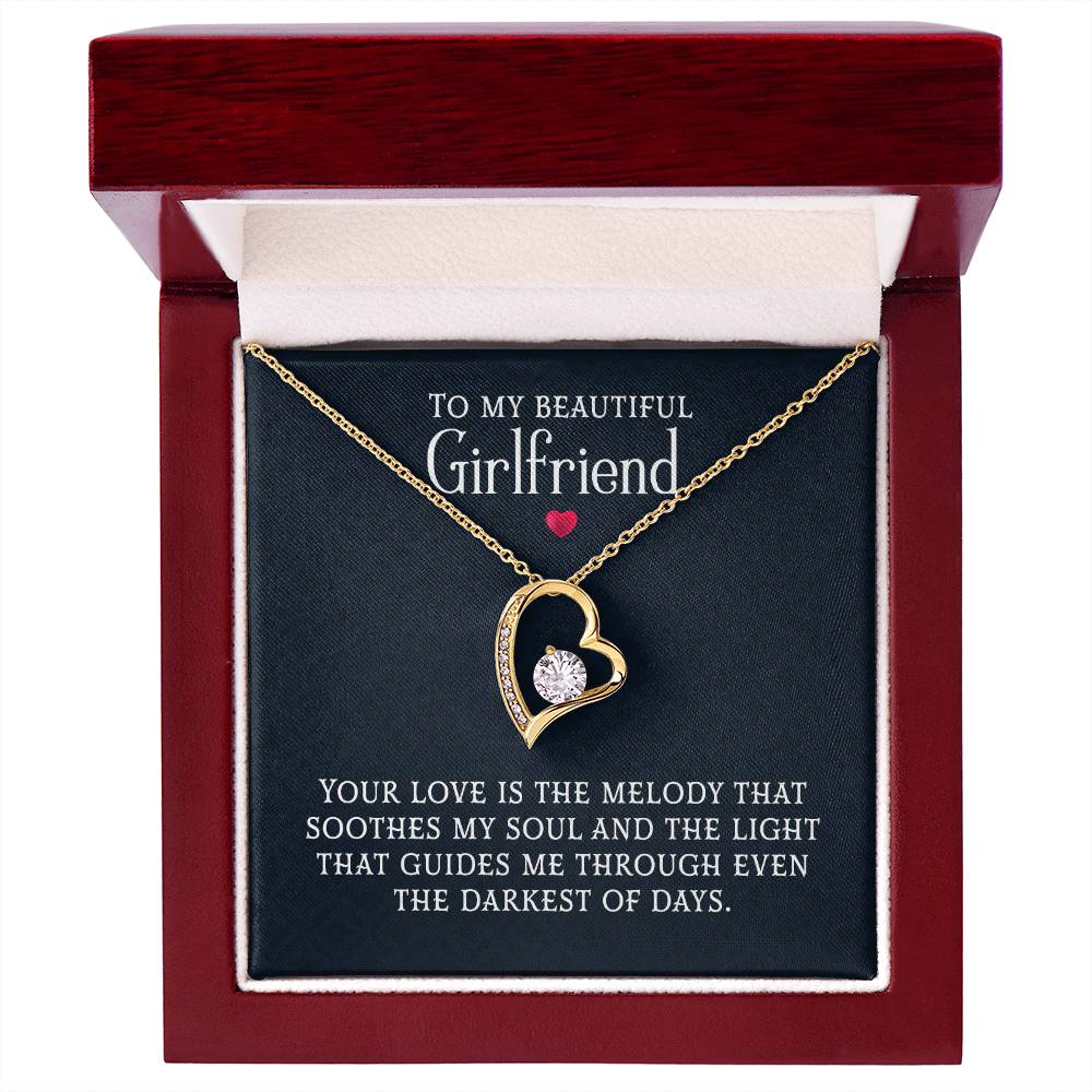 Personalized romantic necklace gift for her - jewelry keepsake expressing eternal love and timeless devotion. This meaningful gift for wife, girlfriend, soulmate, or beloved features a handcrafted pendant with personalized message that turns a simple piece of jewelry into an unforgettable keepsake. Perfect for anniversaries, engagements, Valentine's Day, or expressing deep romantic feelings. The personalized necklace gift is meticulously designed as a luxury keepsake for special occasions.