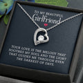 Personalized romantic necklace gift for her - jewelry keepsake expressing eternal love and timeless devotion. This meaningful gift for girlfriend, soulmate, or beloved features a handcrafted pendant with personalized message that turns a simple piece of jewelry into an unforgettable keepsake. Perfect for anniversaries, engagements, Valentine's Day, or expressing deep romantic feelings. The personalized necklace gift is meticulously designed as a luxury keepsake for special occasions.